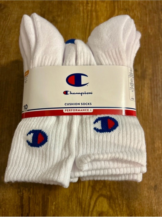 Champion Other - Kids Champion White Cushion Crew Socks - 10 Pack